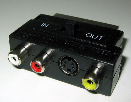 SCART in out to S-video RCA adapter